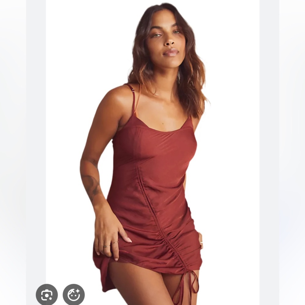 Free People Rust Red Slip Dress